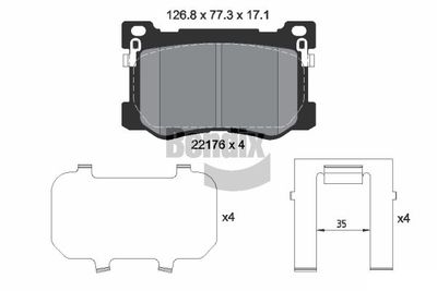 BPD2301 BENDIX Braking Комплект тормозных колодок, дисковый тормоз
