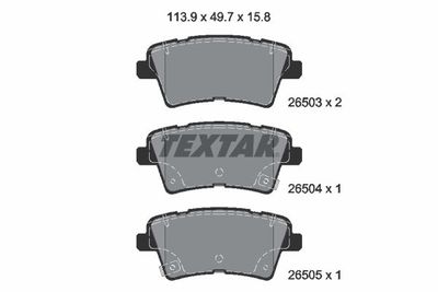 2650301 TEXTAR Комплект тормозных колодок, дисковый тормоз