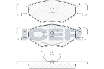 181215 ICER Комплект тормозных колодок, дисковый тормоз