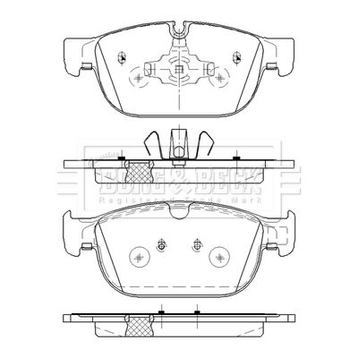 BBP2597 BORG & BECK Комплект тормозных колодок, дисковый тормоз