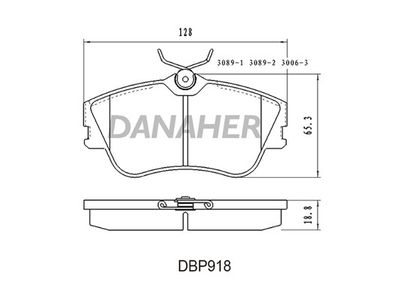 DBP918 DANAHER Комплект тормозных колодок, дисковый тормоз