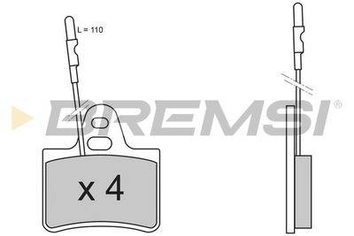 BP2214 BREMSI Комплект тормозных колодок, дисковый тормоз