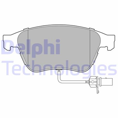 LP3667 DELPHI Комплект тормозных колодок, дисковый тормоз