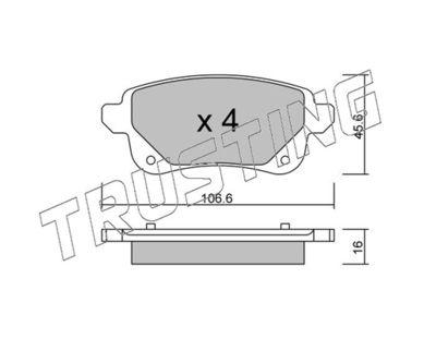 11120 TRUSTING Комплект тормозных колодок, дисковый тормоз