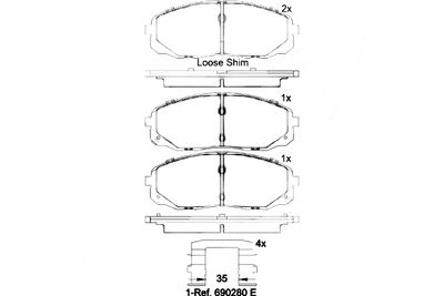 P30095 BREMBO Комплект тормозных колодок, дисковый тормоз