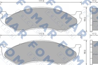 FO664681 FOMAR Friction Комплект тормозных колодок, дисковый тормоз