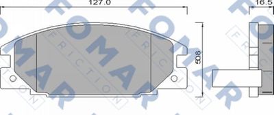 FO486681 FOMAR Friction Комплект тормозных колодок, дисковый тормоз