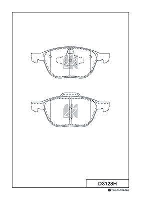 D3128H MK Kashiyama Комплект тормозных колодок, дисковый тормоз