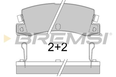 BP2323 BREMSI Комплект тормозных колодок, дисковый тормоз