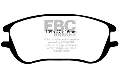 DP1596 EBC Brakes Комплект тормозных колодок, дисковый тормоз