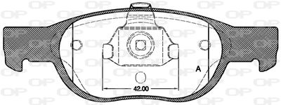 BPA058810 OPEN PARTS Комплект тормозных колодок, дисковый тормоз