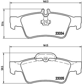 P50052 BREMBO Комплект тормозных колодок, дисковый тормоз