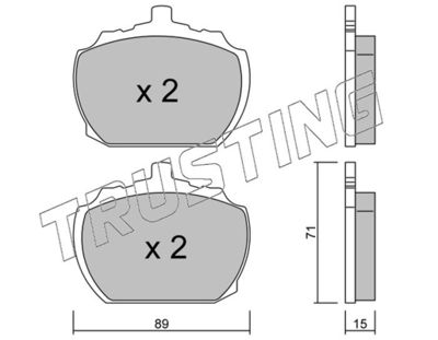 6940 TRUSTING Комплект тормозных колодок, дисковый тормоз