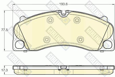 6119525 GIRLING Комплект тормозных колодок, дисковый тормоз