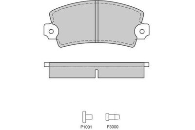 120220 E.T.F. Комплект тормозных колодок, дисковый тормоз