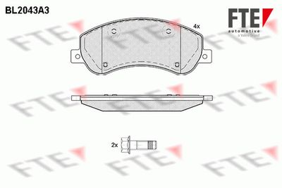 BL2043A3 FTE Комплект тормозных колодок, дисковый тормоз