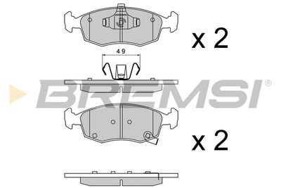 BP3553 BREMSI Комплект тормозных колодок, дисковый тормоз