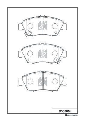 D5070M MK Kashiyama Комплект тормозных колодок, дисковый тормоз
