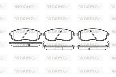 P393312 WOKING Комплект тормозных колодок, дисковый тормоз