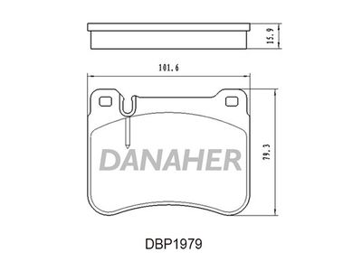 DBP1979 DANAHER Комплект тормозных колодок, дисковый тормоз