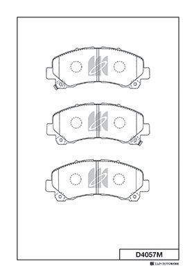 D4057M MK Kashiyama Комплект тормозных колодок, дисковый тормоз