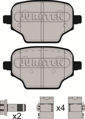 JCP8554 JURATEK Комплект тормозных колодок, дисковый тормоз