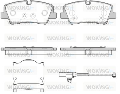 P1787310 WOKING Комплект тормозных колодок, дисковый тормоз