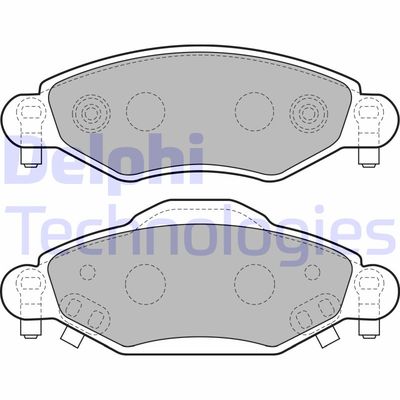 LP1840 DELPHI Комплект тормозных колодок, дисковый тормоз