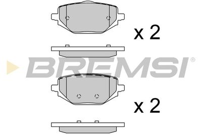 BP3923 BREMSI Комплект тормозных колодок, дисковый тормоз