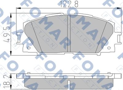 FO838681 FOMAR Friction Комплект тормозных колодок, дисковый тормоз