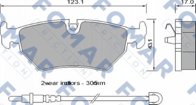 FO729281 FOMAR Friction Комплект тормозных колодок, дисковый тормоз