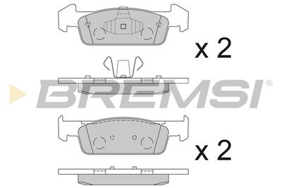 BP3647 BREMSI Комплект тормозных колодок, дисковый тормоз