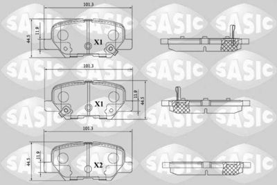 6210094 SASIC Комплект тормозных колодок, дисковый тормоз