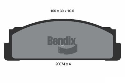 BPD1681 BENDIX Braking Комплект тормозных колодок, дисковый тормоз