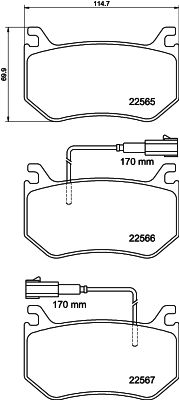 8DB355039031 HELLA PAGID Комплект тормозных колодок, дисковый тормоз