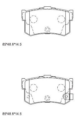 KD9709 ASIMCO Комплект тормозных колодок, дисковый тормоз