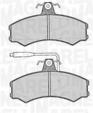 363916060175 MAGNETI MARELLI Комплект тормозных колодок, дисковый тормоз