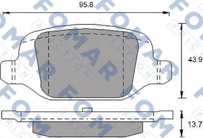 FO688881 FOMAR Friction Комплект тормозных колодок, дисковый тормоз