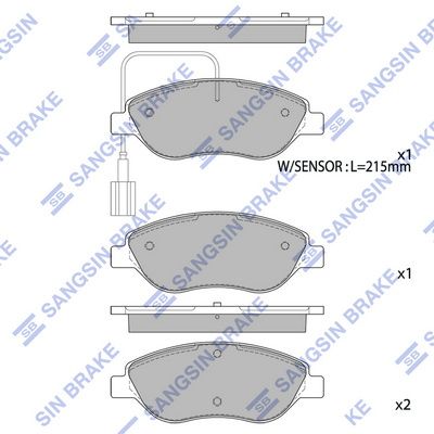 SP4083 Hi-Q Комплект тормозных колодок, дисковый тормоз