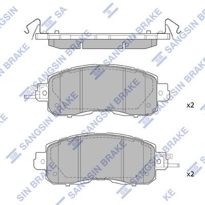 SP1765 Hi-Q Комплект тормозных колодок, дисковый тормоз