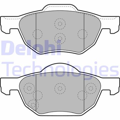 LP1862 DELPHI Комплект тормозных колодок, дисковый тормоз