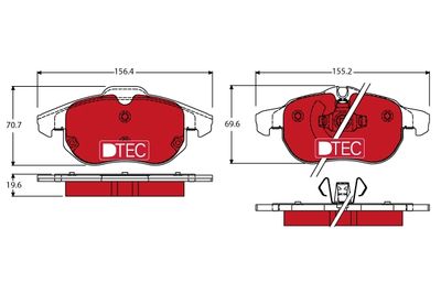 GDB1613DTE TRW Комплект тормозных колодок, дисковый тормоз