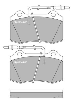 LVXL983 MOTAQUIP Комплект тормозных колодок, дисковый тормоз