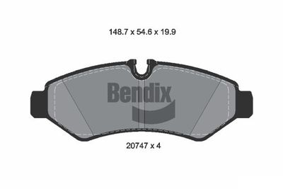 BPD1632 BENDIX Braking Комплект тормозных колодок, дисковый тормоз