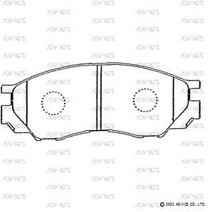 SN840 ADVICS Комплект тормозных колодок, дисковый тормоз