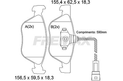 FBP2137 FREMAX Комплект тормозных колодок, дисковый тормоз