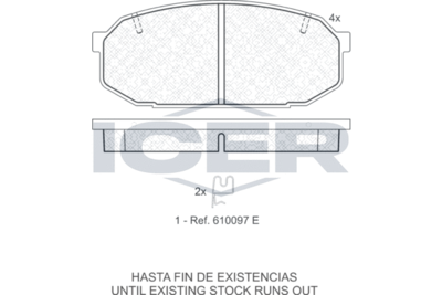 181112 ICER Комплект тормозных колодок, дисковый тормоз