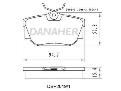 DBP20191 DANAHER Комплект тормозных колодок, дисковый тормоз