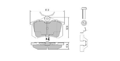 FBP057501 FREMAX Комплект тормозных колодок, дисковый тормоз