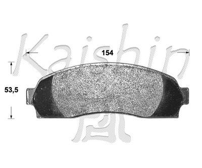 FK10077 KAISHIN Комплект тормозных колодок, дисковый тормоз